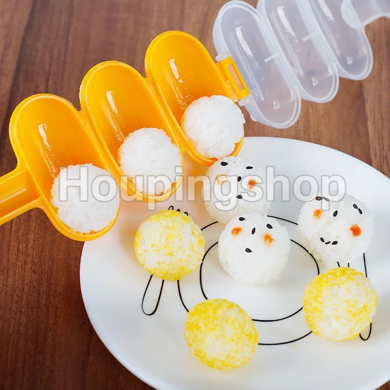 แม่พิมพ์ข้าวปั้นซูชิ ทรงกลม DIY สําหรับเด็ก จํานวน 2 ชิ้น ต่อชุด