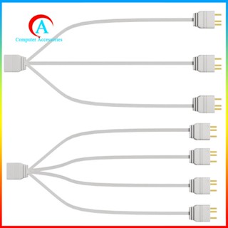 [ Argb Splitter 5V 3Pin 1 to three/4 สายเคเบิลเชื่อมต่อ สําหรับ PC เดสก์ท็อป คอมพิวเตอร์