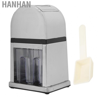 Hanhan Manual Ice Crusher Labor Saving Hand Crank Shaved Ice Machine With Transparent