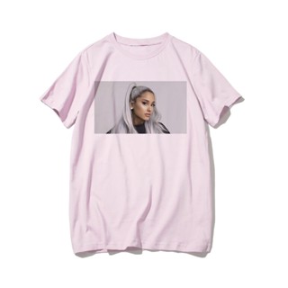 ดีมาก เสื้อยืดเสื้อยืดแขนสั้นพิมพ์ลาย Ariana Grande สําหรับผู้ชาย