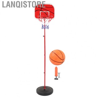 Lanqistore Adjustable Height Basketball Stand Lowerable Iron Basketball Hoop Harmless Indoor Childrens Sports Toys for Garden