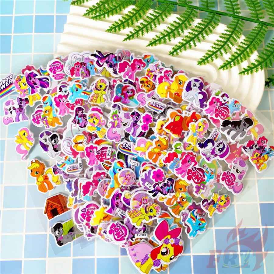 ❣️สติกเกอร์ My Little P.ony Series 01 DIY สําหรับติดตกแต่ง 12 แผ่น ต่อชุด❣️สติกเกอร์ PVC ลายการ์ตูน 3D กันน้ํา สําหรับติดตกแต่งของเล่น
