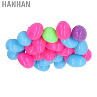 Hanhan 24 Sets Plastic Colorful Egg Easter Decoration Empty Fillable Rabbit Doll Home Decoration Ornament for Room Party