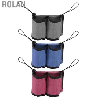 Rolan Luggage Travel Cup Holder  Light Weight Luggage Drink Holder Bag Oxford Cloth 2 Pockets Convenient Washable  for Women for Outdoor