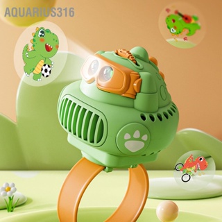 Aquarius316 Dinosaur Projection Watch Fan Small Cartoon 3 Wind Speed ​​Fan USB Rechargable with Comfort Wrist Strap ของขวัญสำหรับเด็กที่มีแบตเตอรี่ในตัว