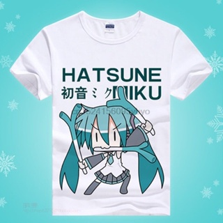 ขายดี เสื้อยืดลําลอง แขนสั้น พิมพ์ลายอนิเมะ Snow Miku Hatsune Miku สไตล์วินเทจ 481415