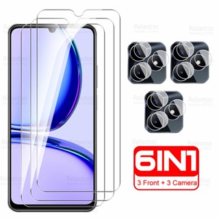 ฟิล์มกระจกนิรภัยกันรอยหน้าจอ 6in1 สําหรับ Realme C53 RealmeC53 4G RMX3760 6.74 นิ้ว Realmi C 53 53C