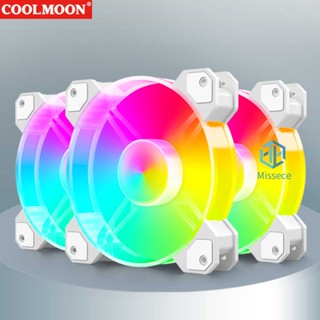 Coolmoon พัดลมระบายความร้อน RGB ARGB 120 มม. PWM ARGB 12V 4PIN PWM สําหรับคอมพิวเตอร์ PC