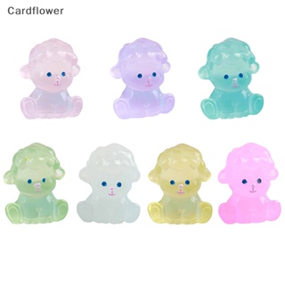 &lt;Cardflower&gt; ตุ๊กตาสุนัขพุดเดิ้ลเรืองแสง ขนาดเล็ก สําหรับตกแต่งบ้านตุ๊กตา 3 ชิ้น