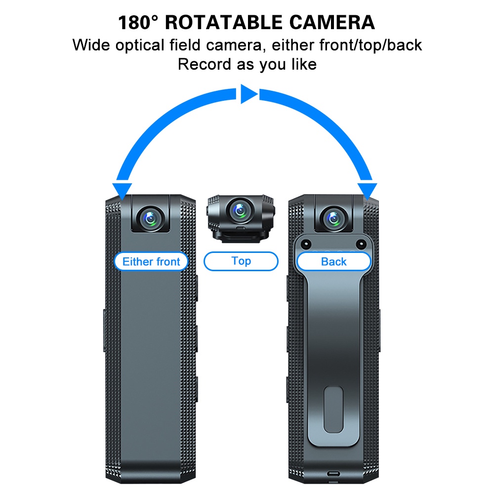 กล้องบันทึกวิดีโอไร้สาย 1080P Full HD มองเห็นกลางคืน ขนาดเล็ก พร้อมสาย OTG หมุนได้ 180 องศา
