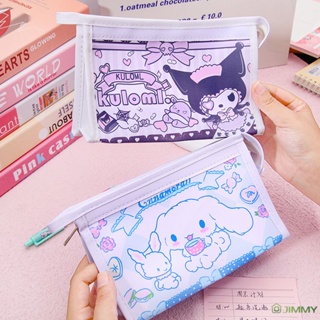 SANRIO กระเป๋าดินสอ อเนกประสงค์ ขนาดใหญ่ จุของได้เยอะ ลาย Kuromi Melody Cinnamoroll เหมาะกับของขวัญ สําหรับผู้หญิง