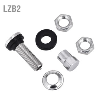 LZB2 10 ชิ้น TR161 โลหะรถรถบรรทุกรถจักรยานยนต์สายฟ้าในยางยางวาล์วลำต้นสั้นพร้อมฝากันฝุ่น