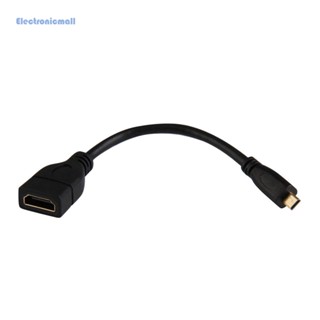 [ElectronicMall01.th] ใหม่ สายเคเบิลอะแดปเตอร์แจ็ค Micro HDMI ตัวผู้ D เป็น HDMI ตัวเมีย