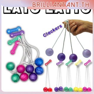 Big Lato Lato Toy สีสุ่มของเล่นปริศนาลูกบอลตลก Lato Ball พร้อม Light Clack Ball New Viral Trending Toy For Kids /fidget Toy 4cm Lato Lato Toy Safer Handle bri