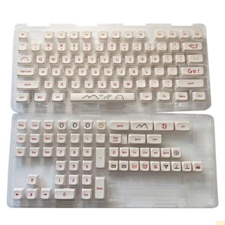 Moon ปุ่มกดคีย์บอร์ด 129 คีย์ PBT XDA ลายการ์ตูนกราฟฟิตี้