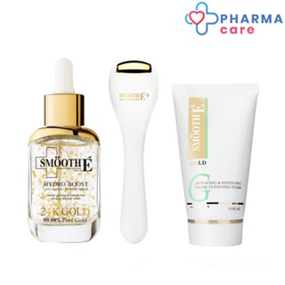 Smooth E Gold Advanced Boosting Set (Roller (Gold),24K Gold  30Ml, Gold Cleansing Foam 1.5 Oz.)[PC]