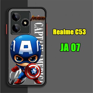 พร้อมส่งในไทย เคสโทรศัพท์ ตรงรุ่น สำหรับ Realme C53/C51 เคสกันกล้อง เคสกันกระแทก ขอบสีผิวด้าน C53 มี13ลาย เคสขอบนิ่ม JA