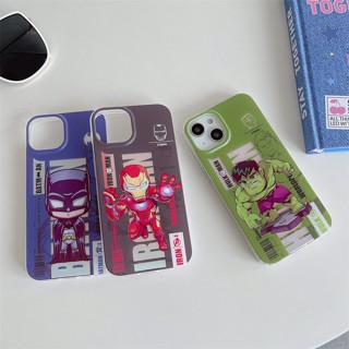 เคสแข็ง เคสไอโฟน iPhone 14 Pro Max iPhone 13 Pro Max iPhone 12 Pro Max การ์ตูน Cartoon ไอรอนแมน Iron Man &amp; Bat Man แบทแมน &amp; ฮัลค์ค่ะ Hulk Hard Case