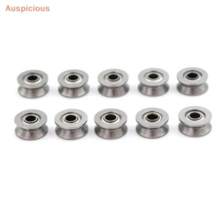 [มงคล] 10 ชิ้น HCS Deep V Groove Sealed Guide Line Track Pulley Ball Bearing 3 * 12 * 4 มม.