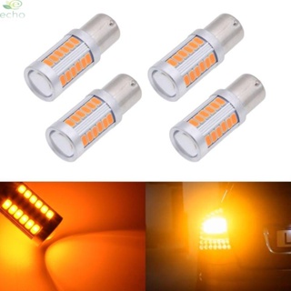 หลอดไฟเลี้ยว สีเหลืองอําพัน 1156PY BAU15S PY21W LED 33SMD 4 ชิ้น