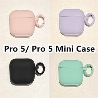 【จ่ายตรง】เคสหูฟัง แบบนิ่ม สีพื้น สําหรับ Pro 5 Pro 5 Mini