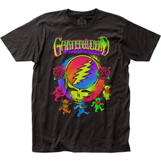 เสื้อยืด ลายภาพวาดนีออน Grateful Dead