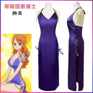 เครื่องแต่งกายคอสเพลย์ การ์ตูนอนิเมะ One Piece Nami Cos หมวกฟาง Team Sailor Nami สําหรับปาร์ตี้ฮาโลวีน