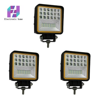 บาร์ไฟหน้ารถยนต์ LED 4 นิ้ว 6000K 126W 28 มม. สําหรับรถบรรทุก SUV ATV 3 ชิ้น