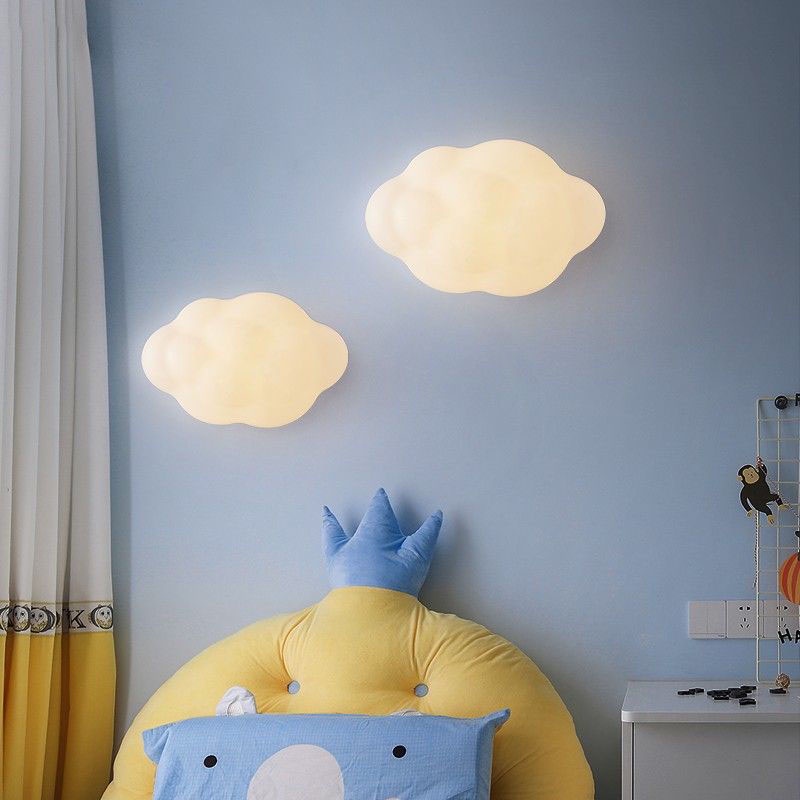 IKEE โคมไฟติดผนังเมฆหัวเตียง มินิมอล นอร์ดิก โมเดิร์น Led โคมไฟผนังตกแต่ง เหมาะสำหรับ ห้องนั่งเล่น ห้องนอนเด็ก บันได