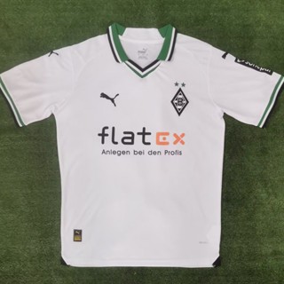 เสื้อกีฬาแขนสั้น ลายทีมชาติฟุตบอล Mánchengladbach 23-24 ไซซ์ S-XXL AAA