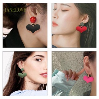 Jlove จี้อะคริลิค รูปหัวใจ สีแคนดี้ สําหรับทําต่างหู DIY