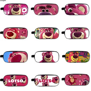 【พร้อมส่ง】 Summer New Strawberry Bear Cartoon Cartoon Cartoon Single Layer Pencil Case For Men and Women Cod