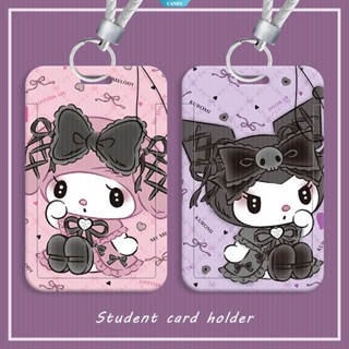 Sanrio MyMelody Kuromi พวงกุญแจคู่รัก ใส่บัตรประจําตัวนักเรียน รถบัส รถไฟใต้ดิน ควบคุมเข้ามหาวิทยาลัย การ์ดเลื่อน [CAN]