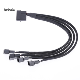 Turbobo สายเคเบิลอะแดปเตอร์แปลงพัดลมระบายความร้อน CPU 1 เป็น 4 แยก IDE 4Pin สําหรับคอมพิวเตอร์