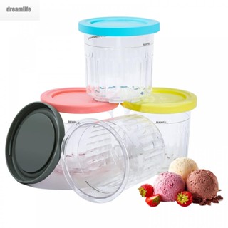 【DREAMLIFE】Ice Cream Can 1 Pints Easy To Clean Glass High Quality Leak-free Reusable