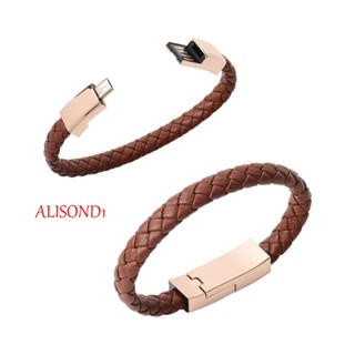 ALISOND1 สายรัดข้อมือหนัง Type-C แบบพกพา อุปกรณ์เสริม สําหรับโทรศัพท์มือถือ