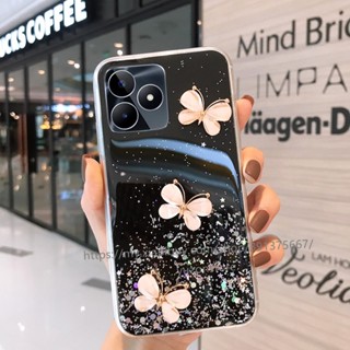 พร้อมส่ง เคสโทรศัพท์มือถือแบบนิ่ม กันกระแทก ลายผีเสื้อ 3D สําหรับ Realme C53 NFC Starry Sky เคส Phone Case