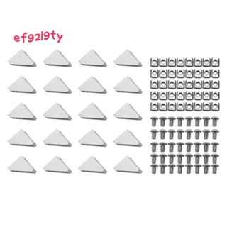 ชุดตัวเชื่อมต่อโปรไฟล์ อลูมิเนียม 2020 ตัวยึดมุม 20 ชิ้น น็อตสล็อต T M5X10 มม. 40 ชิ้น สกรูซ็อกเก็ตหกเหลี่ยม M5X10 มม. 40 ชิ้น สําหรับช่องอลูมิเนียม 6 มม.