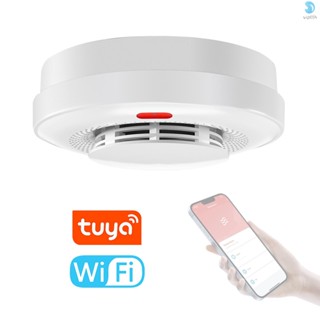 I-tuya เครื่องตรวจจับควัน Wifi ป้องกันเสียงเตือน APP รีโมตกดแจ้งเตือน พร้อมฟังก์ชั่นเตือนภัย