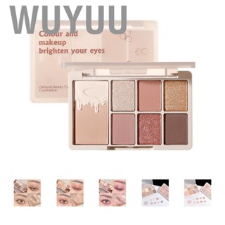 Wuyuu 7 Color Eyeshadow Palette Glitter Matte Multifunctional  Shadows Blend Makeup  for Women Girls