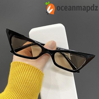 OCEANMAPDZ แว่นตากันแดด ป้องกันรังสียูวี ทรงแคทอาย สไตล์เกาหลี คลาสสิก เรโทร สําหรับผู้หญิง และผู้ชาย