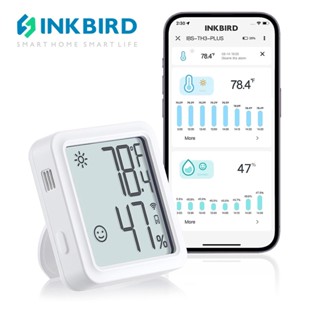 Inkbird IBS-TH3 Plus WiFi เครื่องวัดอุณหภูมิความชื้น ไฮโกรมิเตอร์ เซนเซอร์อุณหภูมิในร่ม พร้อมจอแสดงผล แจ้งเตือนแอพ แจ้งเตือน จอภาพระยะไกลดิจิตอล สําหรับห้อง