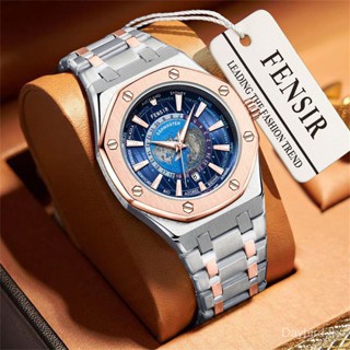 Fensir Brand Watch 2040 Earth Counter ของแท้ กันน้ํา ปฏิทินสี่เหลี่ยม นาฬิกาข้อมือผู้ชาย นักเรียนชาย เกาหลี รุ่นแฟชั่น สายเหล็ก กีฬาควอตซ์