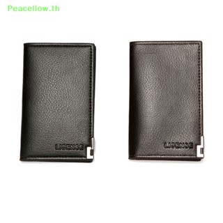 Peacellow กระเป๋าสตางค์ กระเป๋าคลัทช์ กระเป๋าใส่เหรียญ หนัง PU ใส่บัตรได้หลายช่อง สําหรับผู้ชาย TH