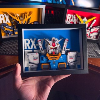 โปสเตอร์กระดาษ ลายการ์ตูนกันดั้ม 3D สําหรับตกแต่งผนังห้องนอน ห้องนั่งเล่น