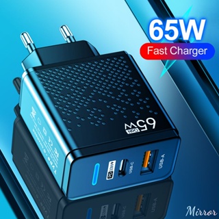 65w Usb Charger การชาร์จอย่างรวดเร็วสำหรับ Iphone Huawei Xiaomi Samsung Type C เครื่องชาร์จโทรศัพท์มือถือ Usb C อะแดปเตอร์ชาร์จ 3 พอร์ต Type C Fast Charger M