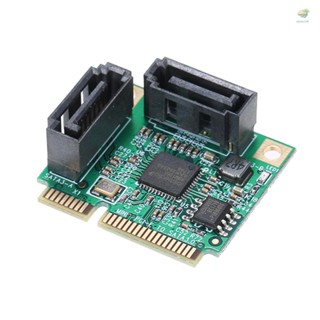 อะแดปเตอร์การ์ดขยาย Mini PCI-E เป็น 2 พอร์ต SATA3 SATA3.0 ความเร็วสูง ขนาดเล็ก