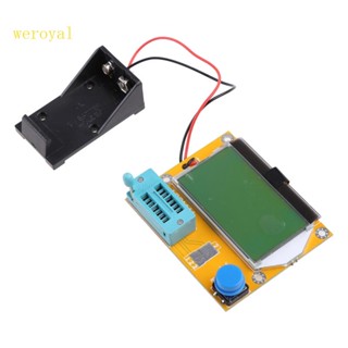 Weroyal เครื่องทดสอบทรานซิสเตอร์ดิจิทัล LCD 9V LCR-T4 ESR 12864 1 ชิ้น