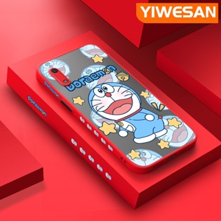 สําหรับ Huawei Y6 Pro 2019 เคสการ์ตูนโดราเอมอน น่ารัก บาง ฝ้า ใส ขอบสี่เหลี่ยม เคสกันกระแทก รูปแบบ ซิลิโคนนิ่ม