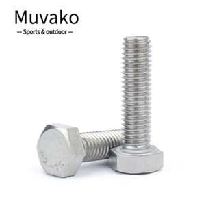 MUVAKO สกรูหกเหลี่ยม สเตนเลส 304 หัวหกเหลี่ยม M8-1.25 X 25 มม. สําหรับยานยนต์ 25 ชิ้น